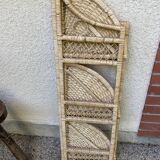Vintage rattan corner shelf