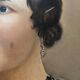 Oil on canvas portrait, vintage, bohemian countryside decoration.