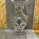 Diamond-cut crystal baluster vase with Lorraine cross