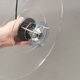 Danish space-age hanging lamp in transparent and blue plexi 1980s