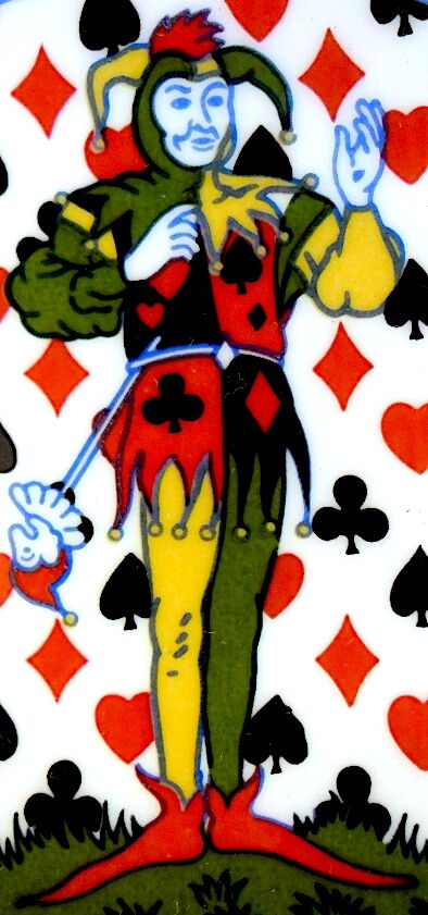 Porcelain ashtray "bone china" centered "Joker"