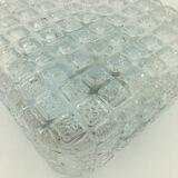 Ceiling lamp in molded glass with relief