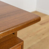 Mid-century freestanding teak desk by Kai Kristiansen for Feldballes Møbelfabrik, 1960s