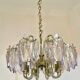 Kinkeldey chandelier with iridescent glass and chrome structure, Austria 1970s