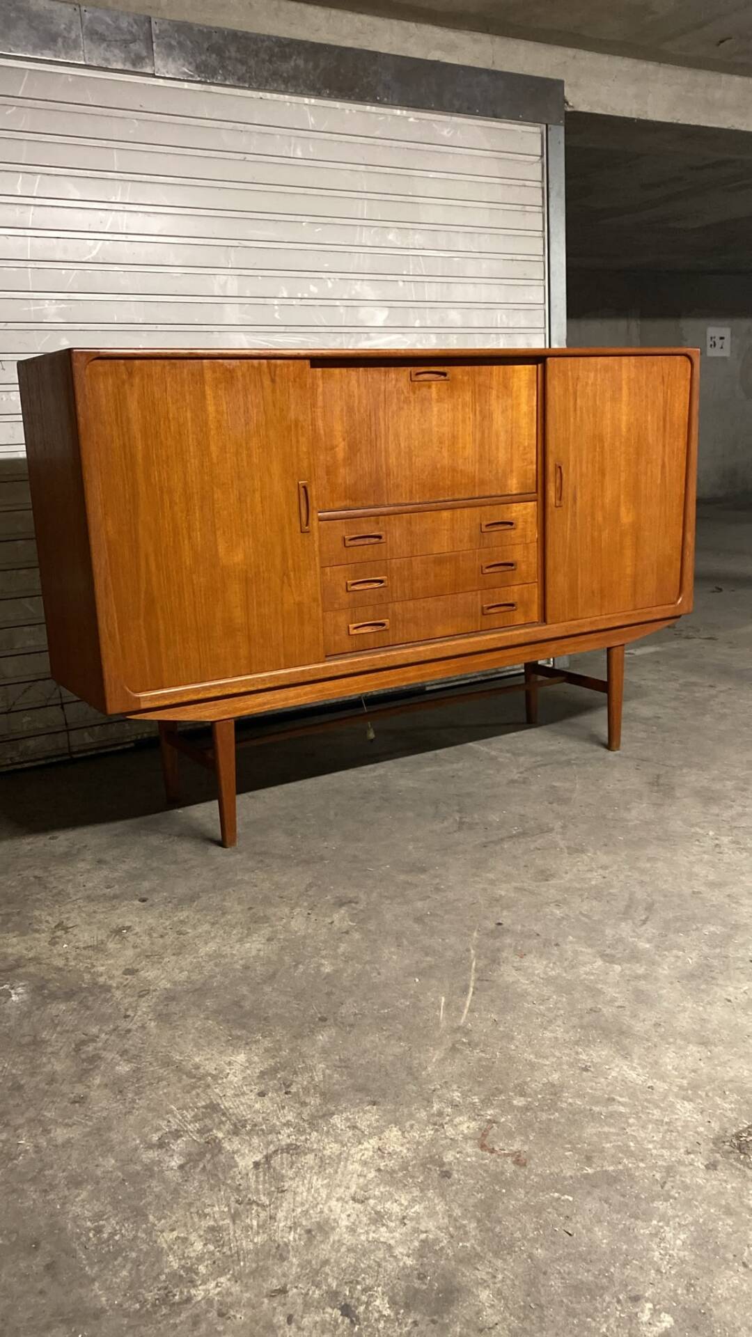 Vintage Scandinavian teak enfilade Clausen & son