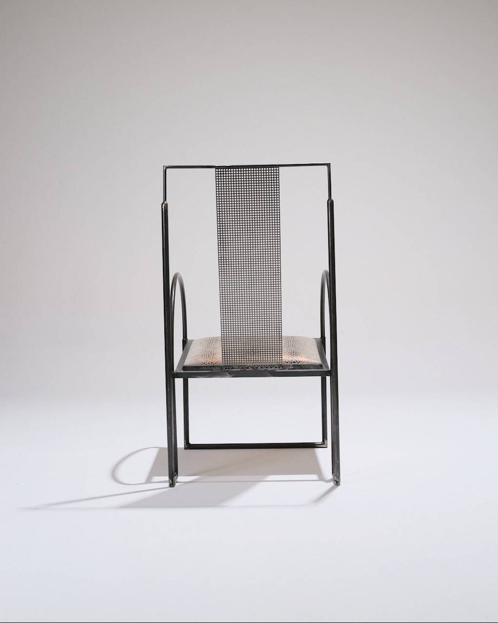 Metal armchair, anderl kammermeier, 1980s