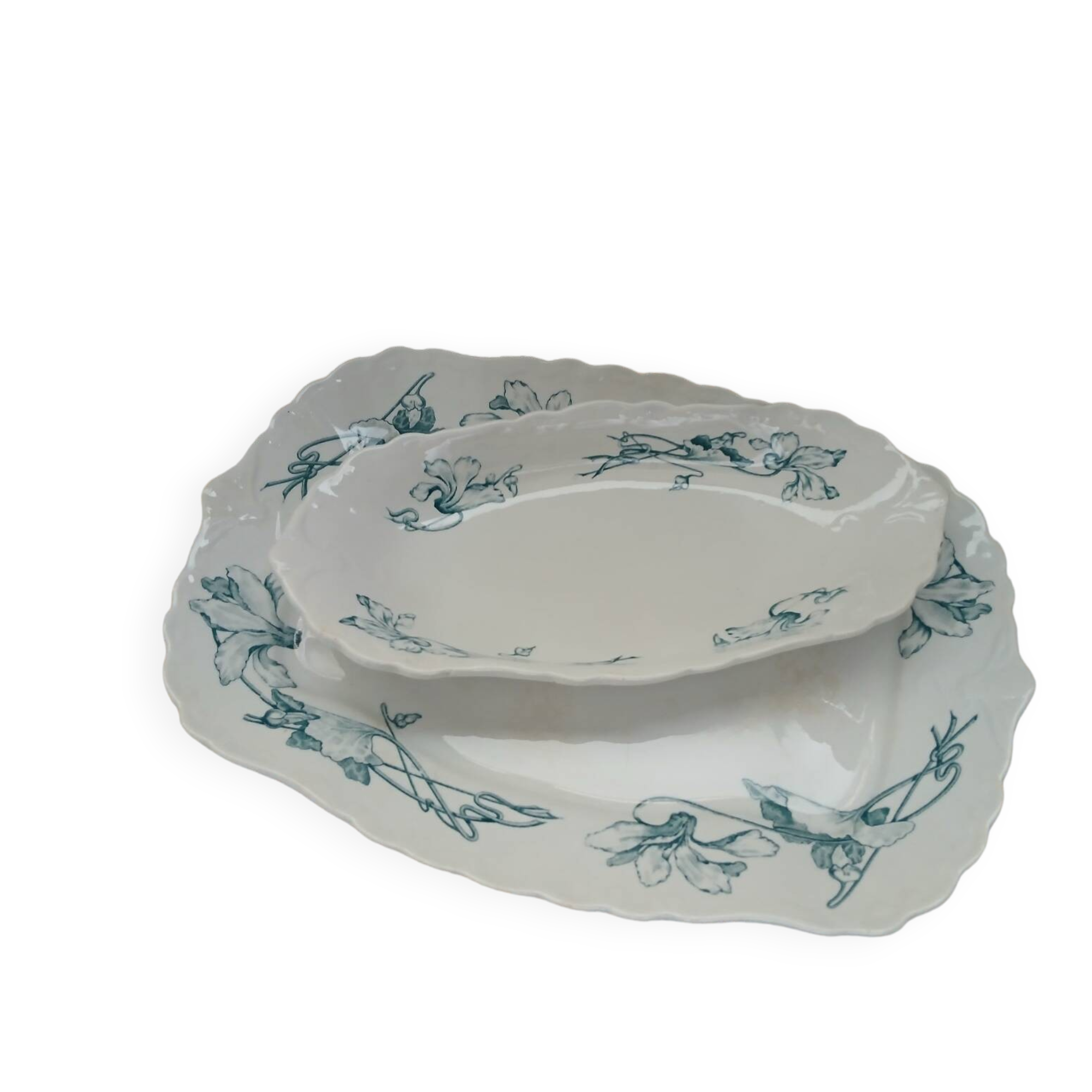 2 antique ironstone dishes