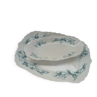 2 antique ironstone dishes