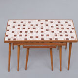 Nesting Tables Ceramic Mosaic Tiles. 1960s Holland