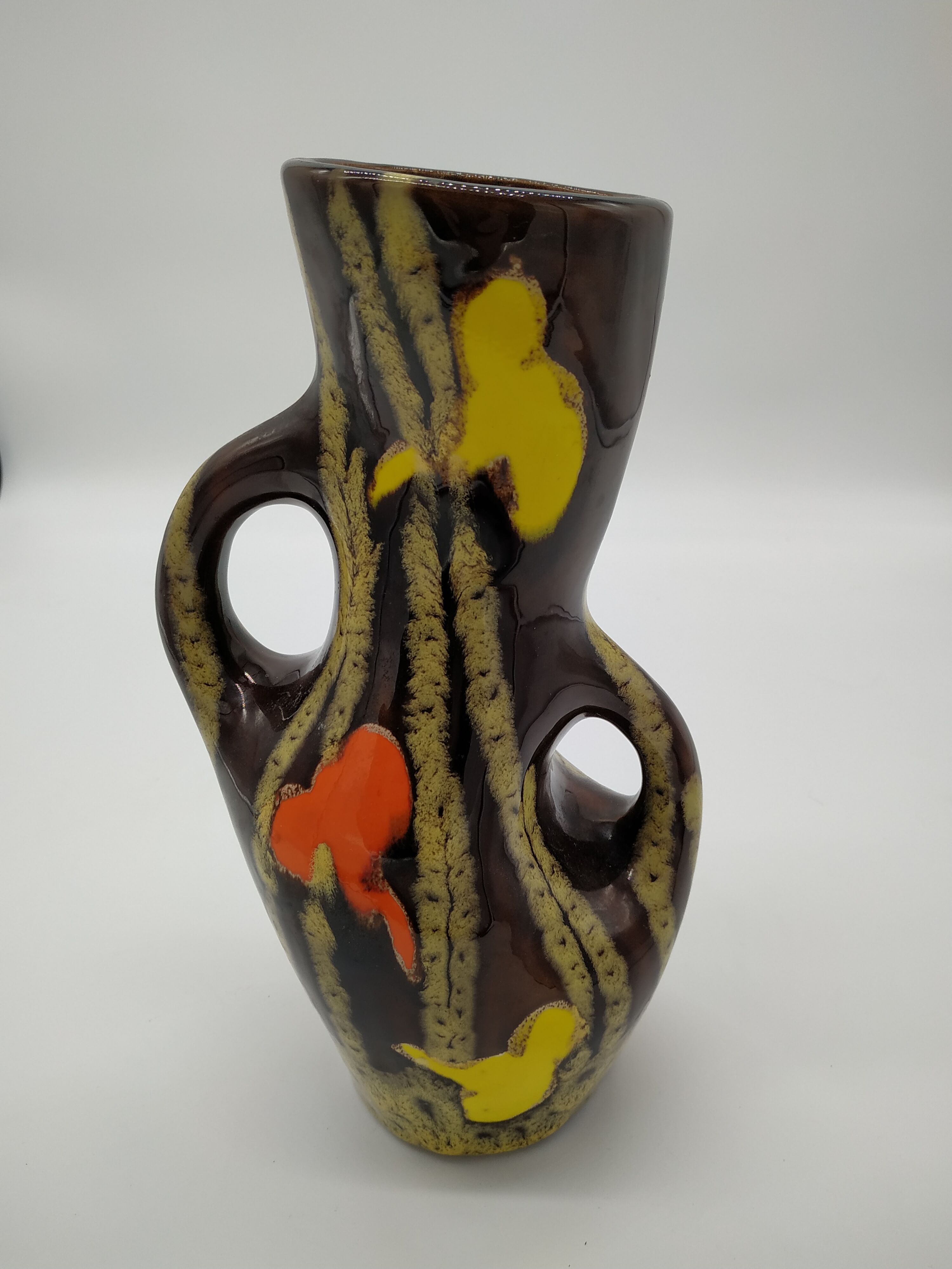 Vase Poet Laval model Venus décor seventies