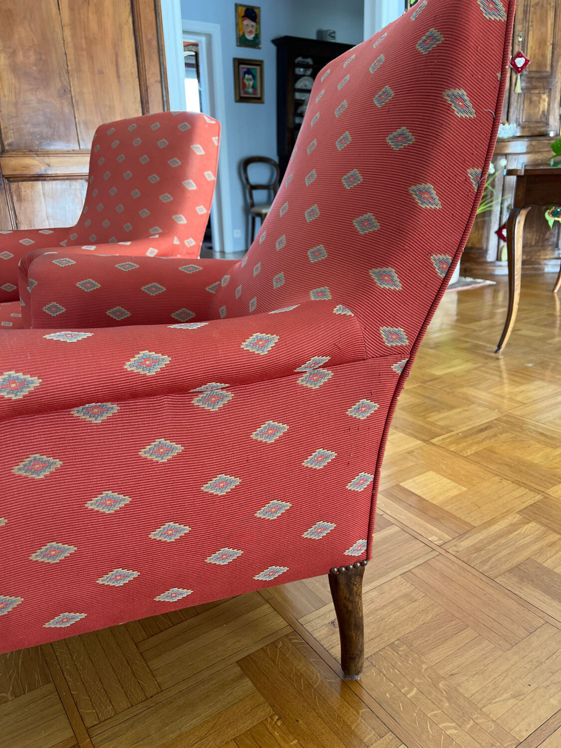 Pair armchairs