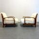 Fauteuils en peau de mouton Art Déco