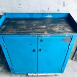 Blue workshop cupboard