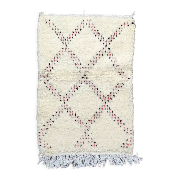 Tapis berbère losanges rouge et noir 70x105 cm