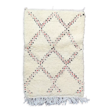 Tapis berbère losanges rouge et noir 70x105 cm