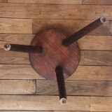 Tabouret tripode porte plante en bois vintage. 50,00 €
