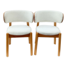 2 chaises bouclette blanche