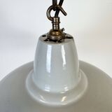 Industrial Grey Enamel Factory Pendant Lamp from Thorlux, 1960s