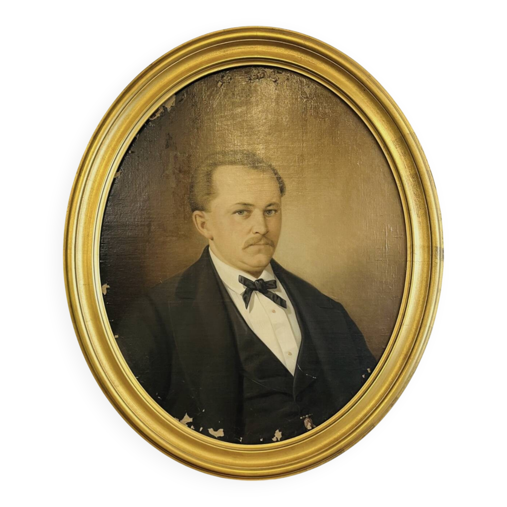 Oil painting on canvas – Portrait of a man 19th century