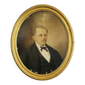 Oil painting on canvas – Portrait of a man 19th century