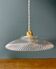 Vintage molded ribbed glass lampshade pendant light - tableware collection -