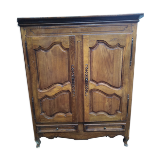 Small country cabinet, two doors two drawers. Old and functional!