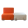 Ensemble Chauffeuse et Pouf "Plastics" - Design Piero Lissoni pour Kartell
