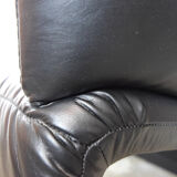 Fauteuil skaï vintage 1970