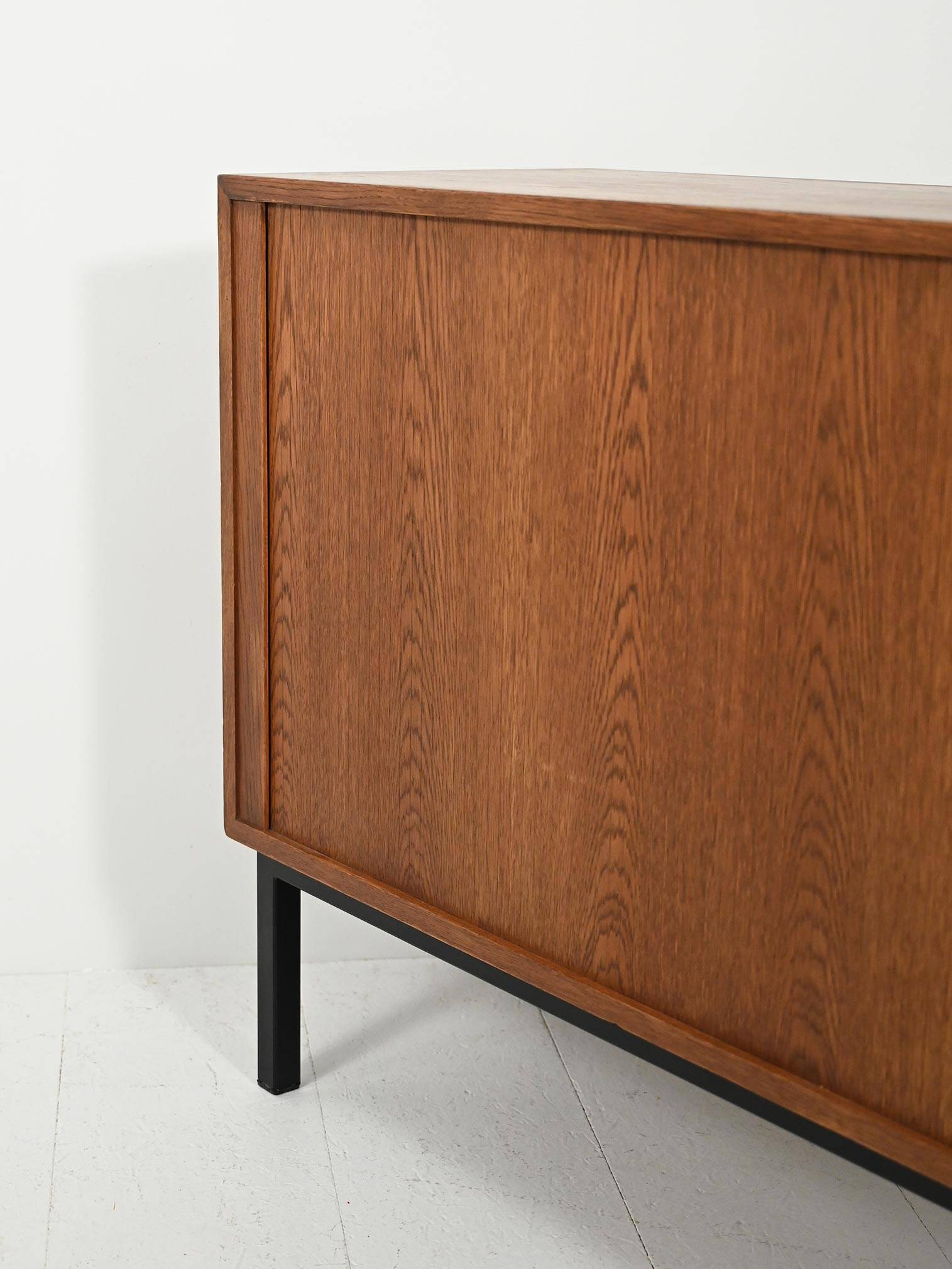 Scandinavian Teak Sideboard with Tambour Door