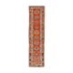 Handwoven rustic anatolian red runner carpet 93 cm x 374 cm
