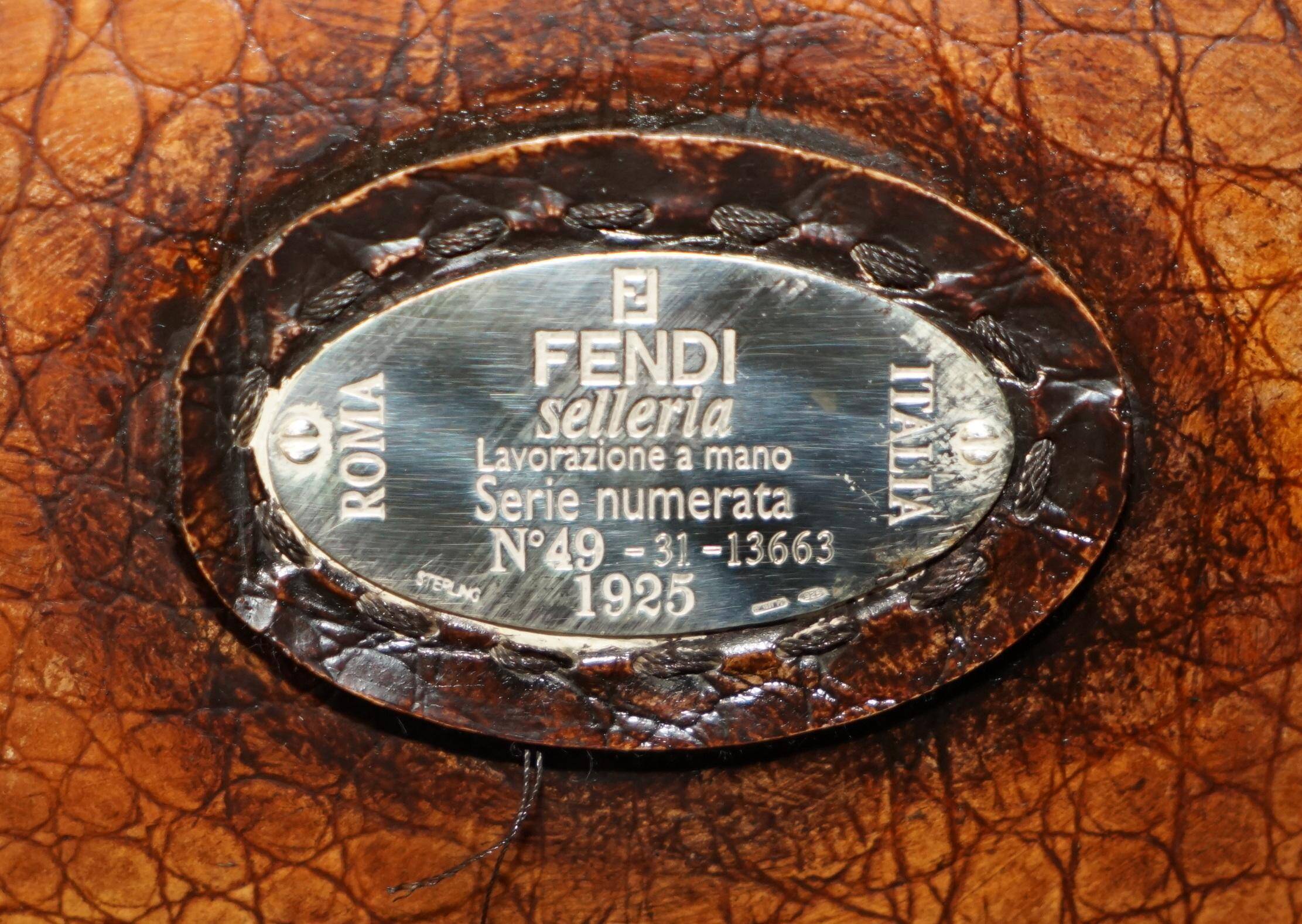 Fendi crocodile-embossed leather canapé, limited edition.