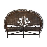 Bohemian headof in peacock rattan