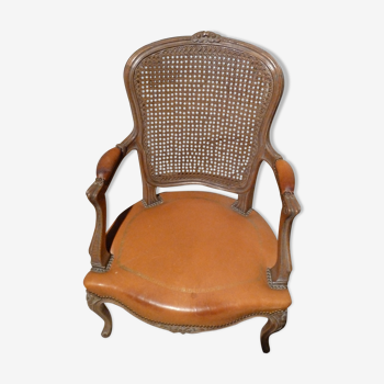 Fauteuil en cuir rouge