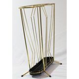 Vintage gold magazine holder 1970