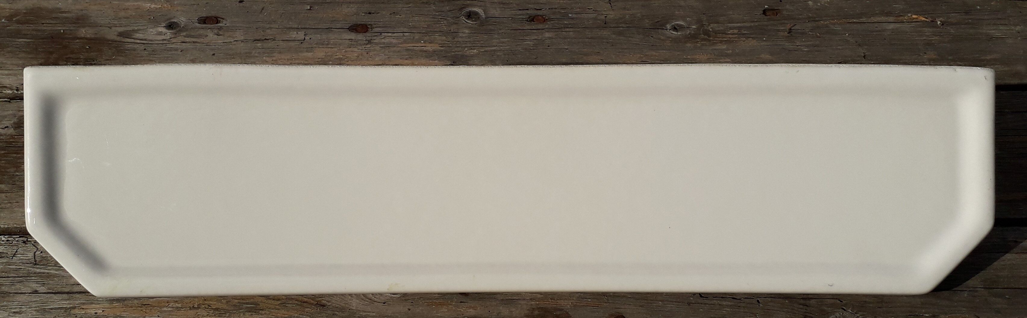 White ceramic shelf
