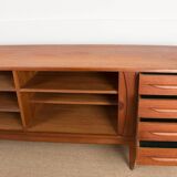 Large Danish sideboard in teak model U15 by Johannes Andersen 1965.