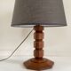 Art deco solid oak lamp