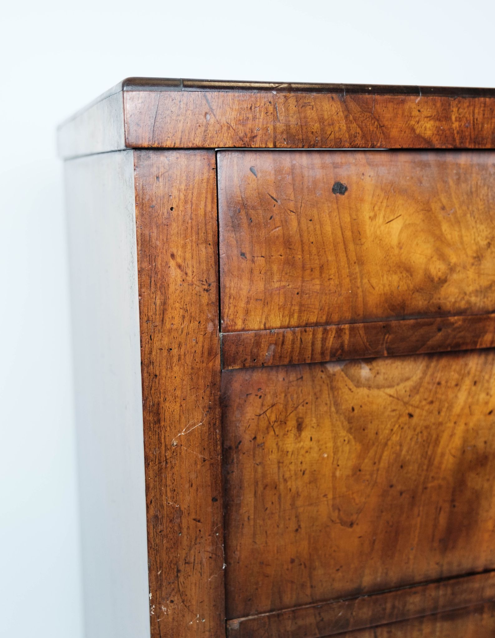 Empire chest of drawers with four drawers of mahogany, 1840s