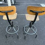 Tabouret chaise d’atelier loft industriel 60’s