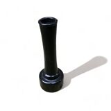 1960 small smoked glass vase 15cm germany signed zr soliflore old vintage