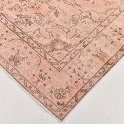 7x10 Dusty Pink Vintage Persian Rug, 199x303 Cm