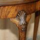 Console half-moon style Thomas Chippendale in flame mahogany.