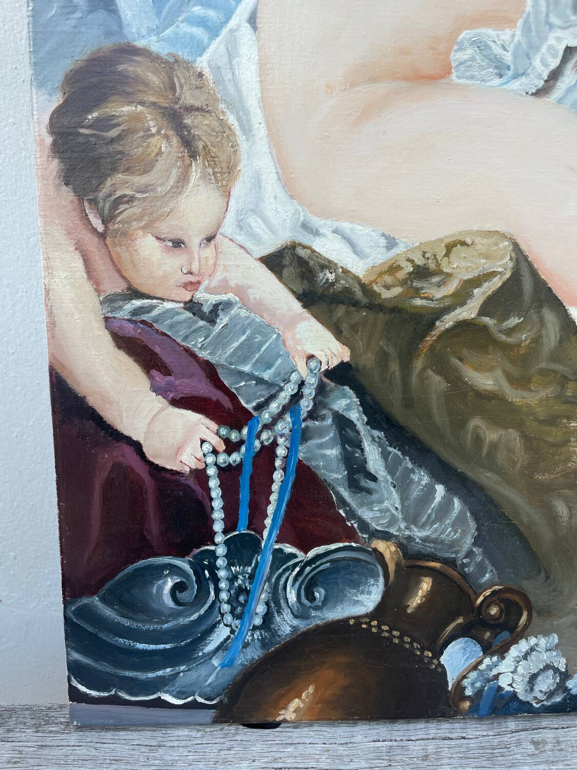 Painting oil on canvas female nude