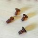 Set of 4 old small glass bottles iodine dye with cap