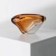 Orange Thick Glass Bowl Ashtray by Pavel Stejskal for Beranek Skrdlovice, 1970s Czech Vintage Decor