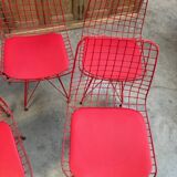 Suite of 10 metal chairs