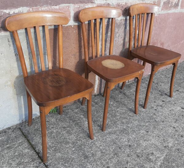 Chaises bistrot Luterma (système Monobloc, lot de 3)