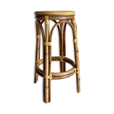 Vintage rattan bar stool 70's