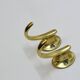 Gold-Colored Anodized Aluminum Coat Hooks, 1950s, Set of 2