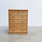 1970s bamboo and rattan cabinet